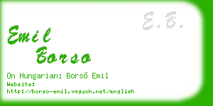 emil borso business card