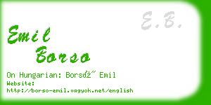 emil borso business card